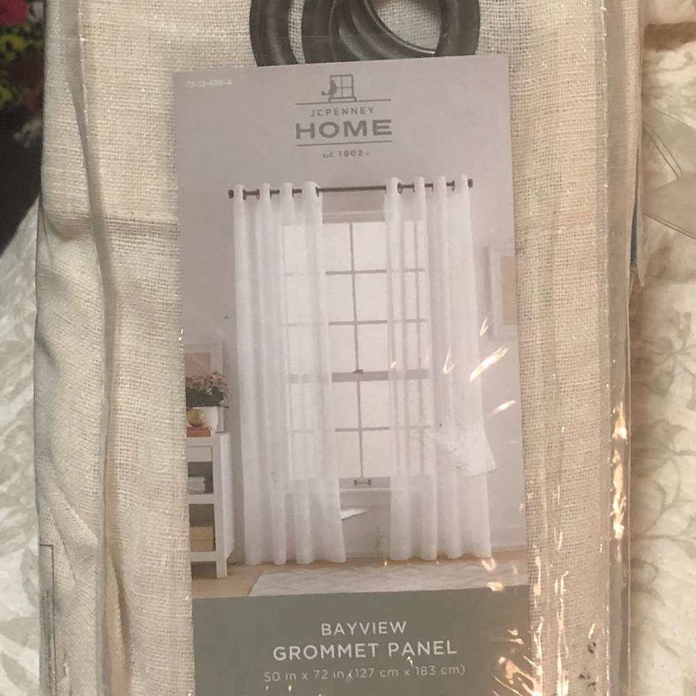 72” JcPenny Ivory Curtain Pannels